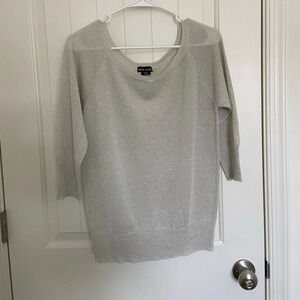EUC | Wet Seal women’s metallic 3/4 sleeve blouse —‎ XL